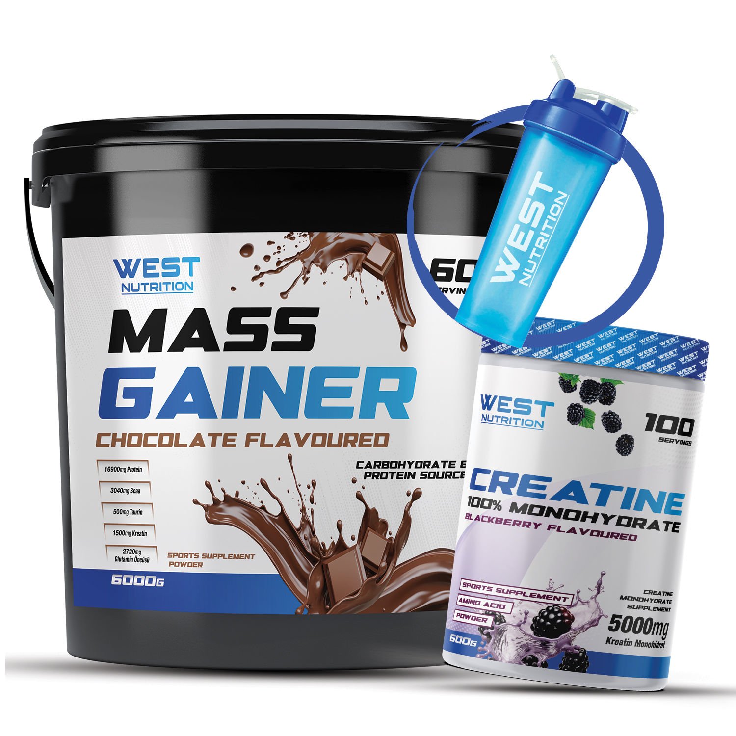 Mass Gainer 6000 gram - Kreatin Monohidrat 600 gram Paketi