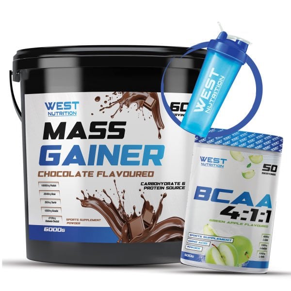 Mass Gainer 6000 gram - BCAA 4:1:1 500 gram Paketi Muz - Nar