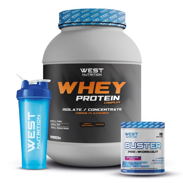 İzole&Konsantre Whey Protein Tozu 1980 gr Preworkout Paketi