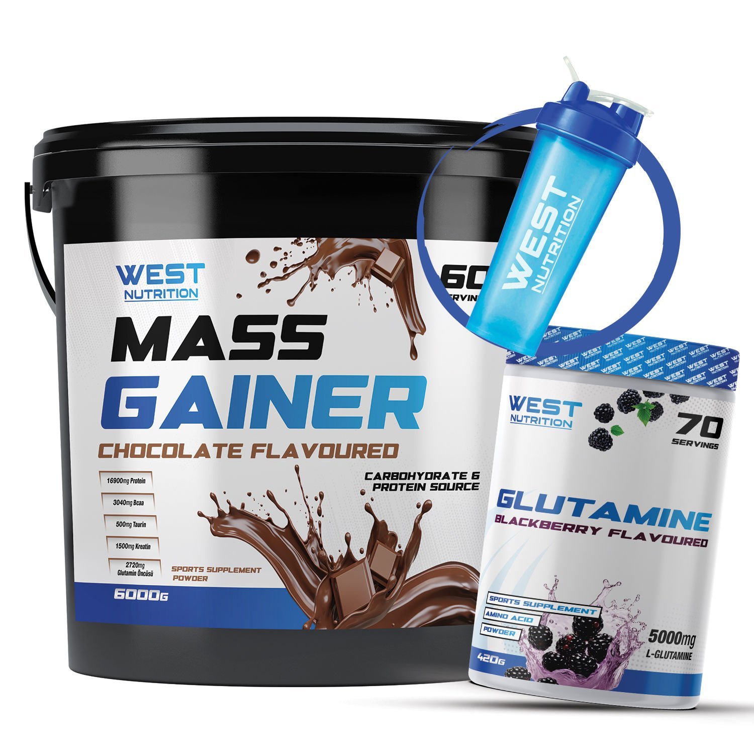 Mass Gainer 6000 gram - L-Glutamin 420 gram Paketi