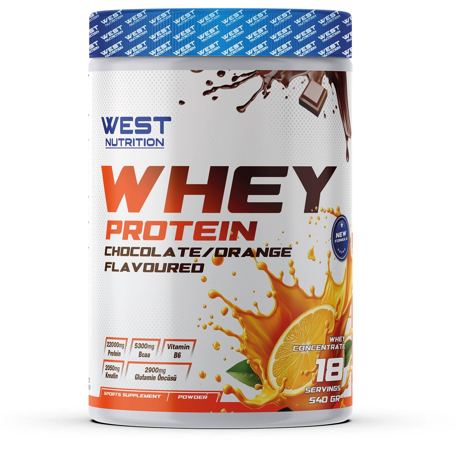 Whey Protein Tozu 540 gr 18 Servis Çikolata&Portakal Aromalı