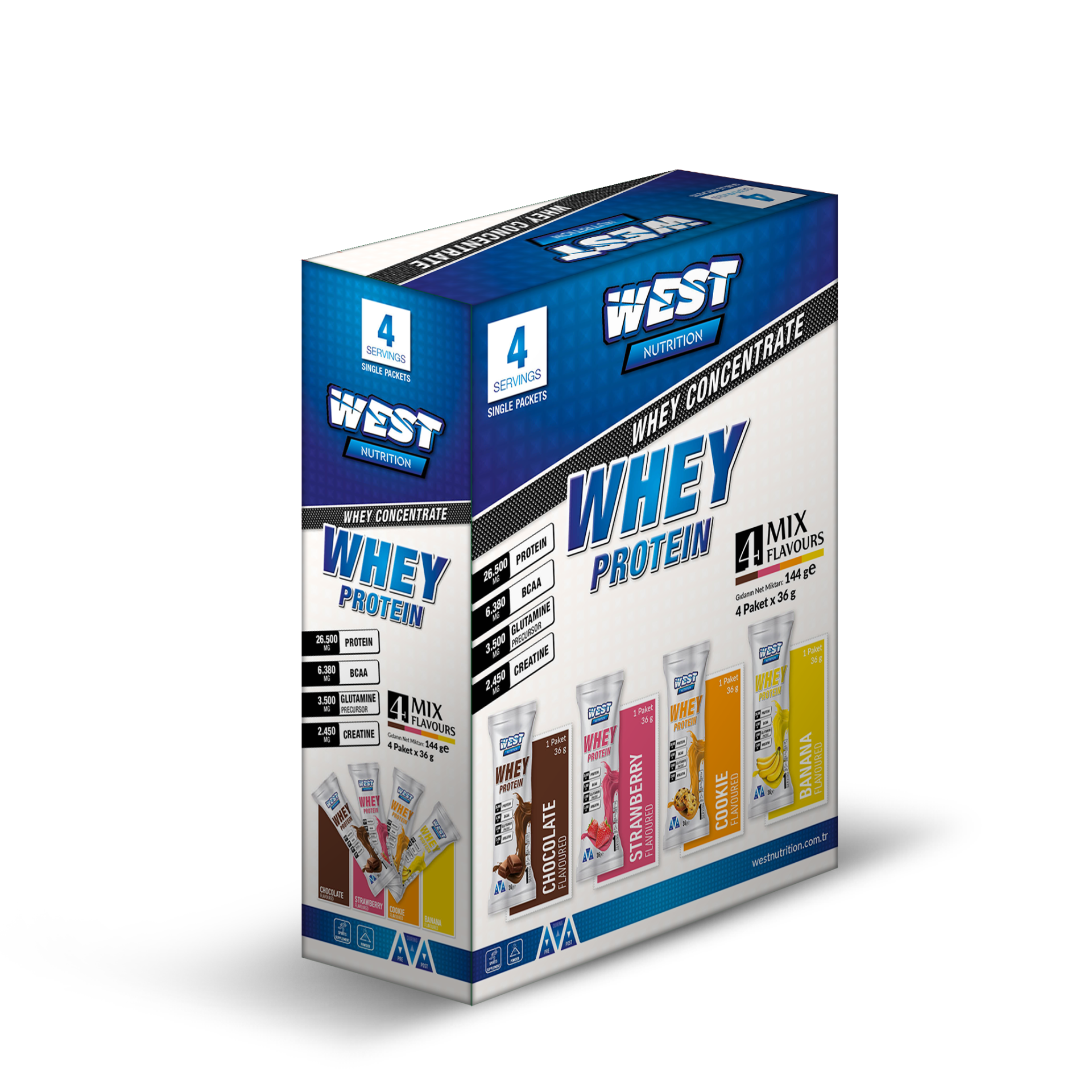 Whey Protein Tozu 144 gr 4 Servis Şase