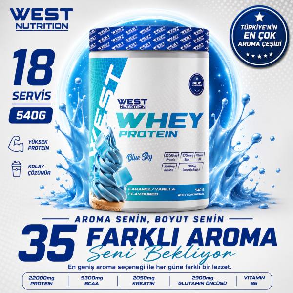 Whey Protein Tozu 540 gr 18 Servis Efsane Aromalar Fırsat