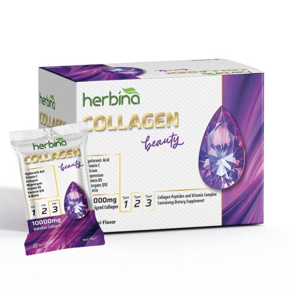 Tip 1, 2, 3 Kolajen (Collagen) Karışımı Kivi Aromalı Saşe 30 Saşe x 11 Gram