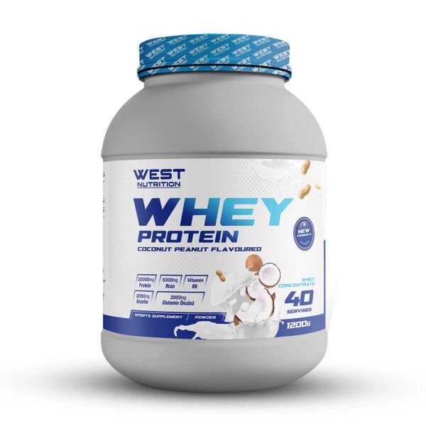 Whey Protein Tozu 1200 gram 40 Servis Hindistan Cevizi&Yer Fıstığı