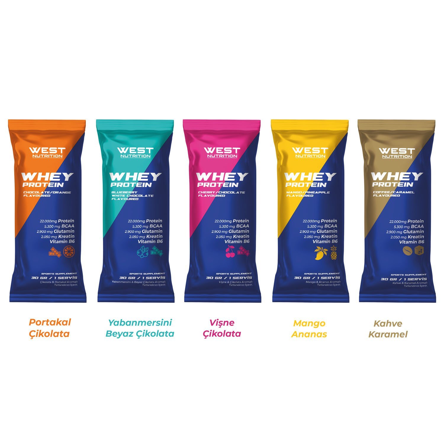 Whey Protein Tozu 150 gr 5 Servis Şase