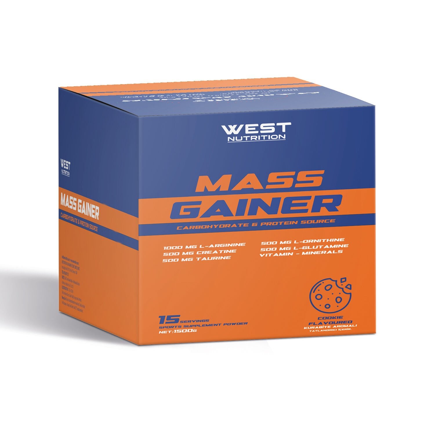 Mass Gainer Karbonhidrat Tozu 1500 gr 15 Saşe Kurabiye Aromalı